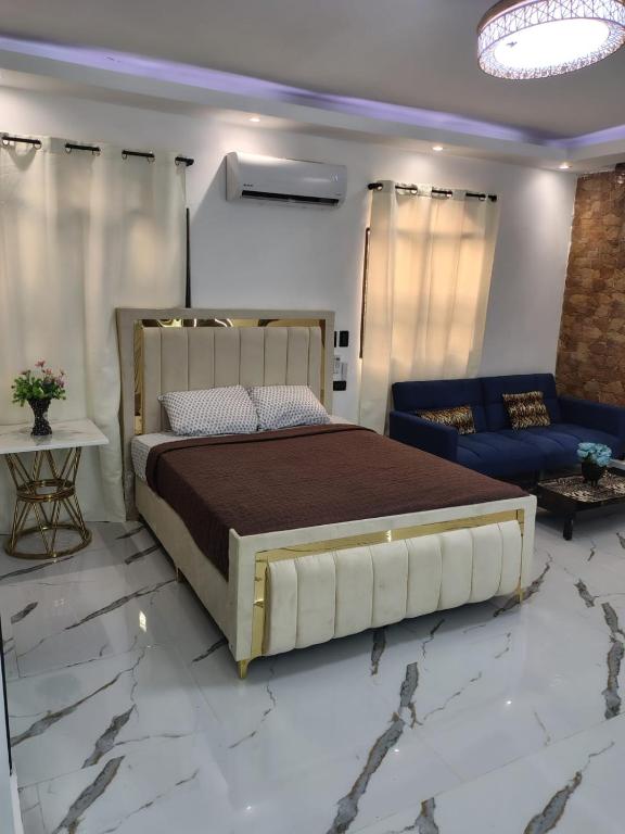 Postel nebo postele na pokoji v ubytování las flores hostal