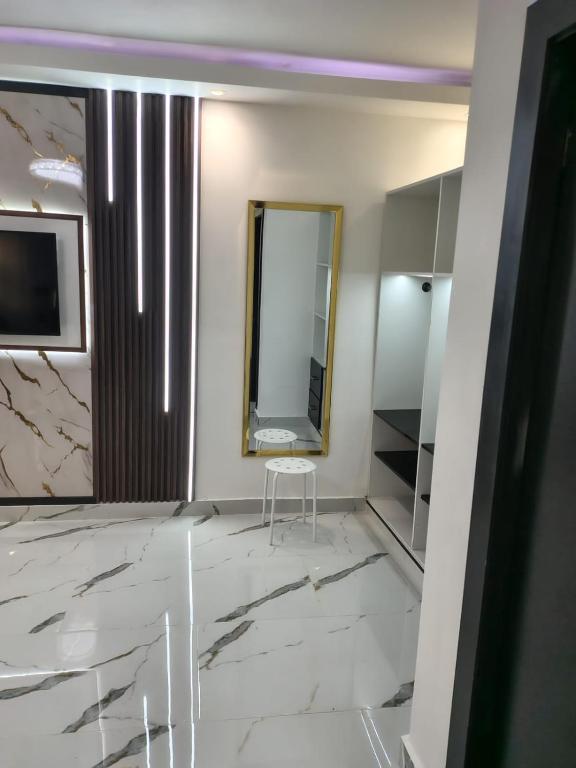 Kuchyň nebo kuchyňský kout v ubytování las flores hostal