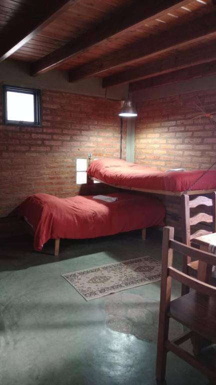 Postel nebo postele na pokoji v ubytování el refugio piramides
