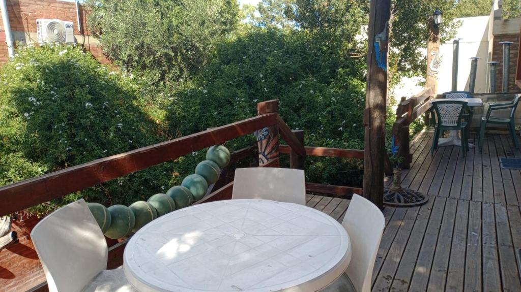 Balkón nebo terasa v ubytování el refugio piramides