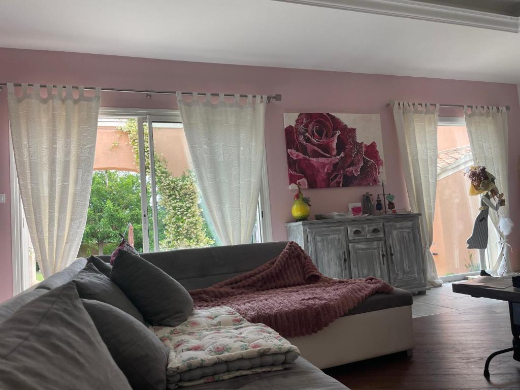 Posezení v ubytování Villa et maisonnette provençales