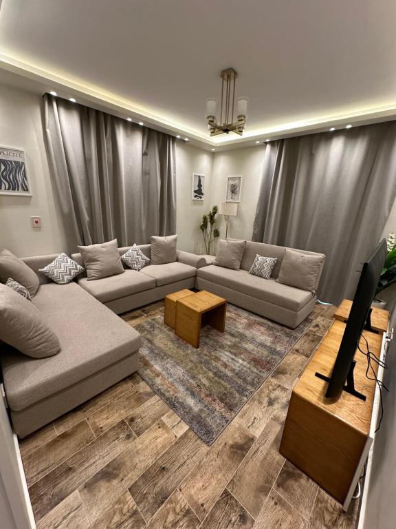Posezení v ubytování luxury apartment - شقه فاخره