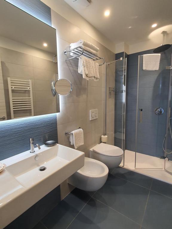 Koupelna v ubytování Hotel Doriana