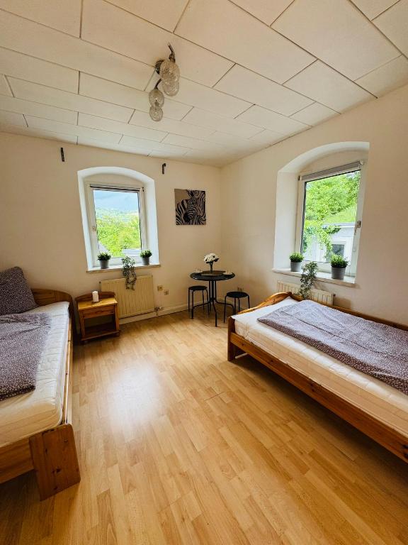 Postel nebo postele na pokoji v ubytování Fewo-Wilhering