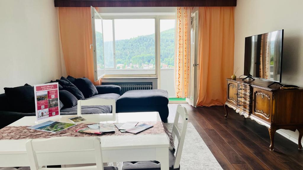 TV a/nebo společenská místnost v ubytování Panorama-Perle
