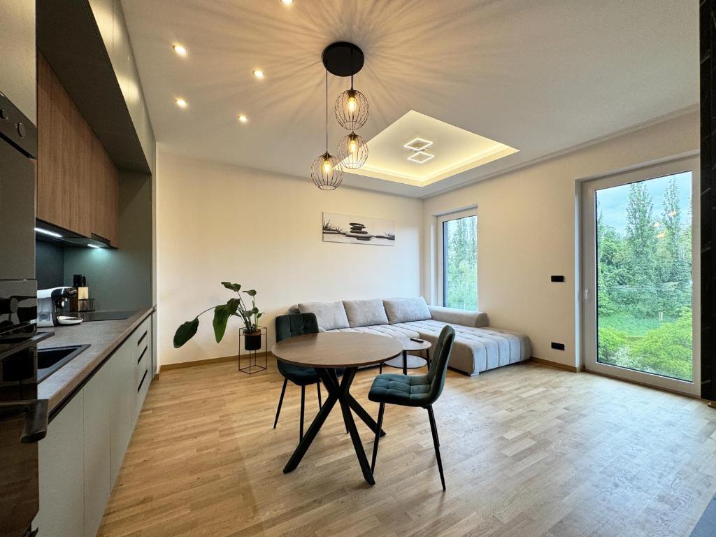 Χώρος καθιστικού στο Apartmán Strakosch