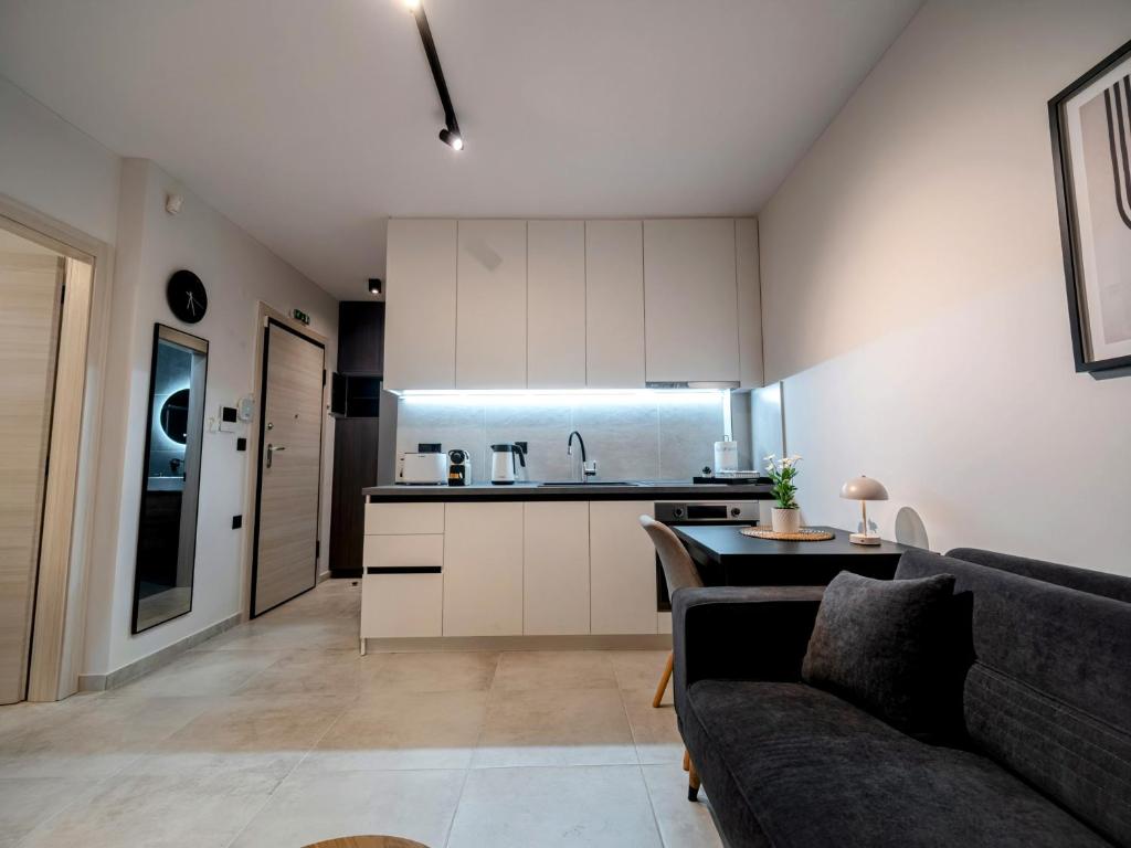 Kuchyň nebo kuchyňský kout v ubytování Canva Living