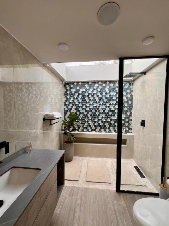 Koupelna v ubytování Glamping La Nonita tipo cabaña Luxury
