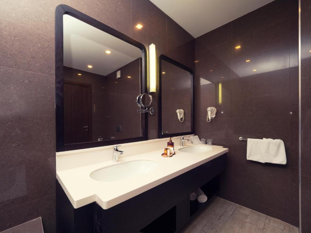 Koupelna v ubytování Hotel Moskva