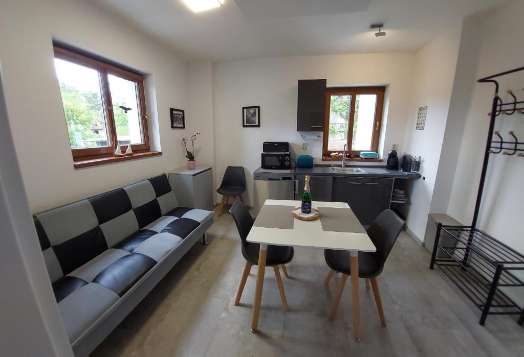 Posezení v ubytování Apartmány FELSENBURG Staré Splavy