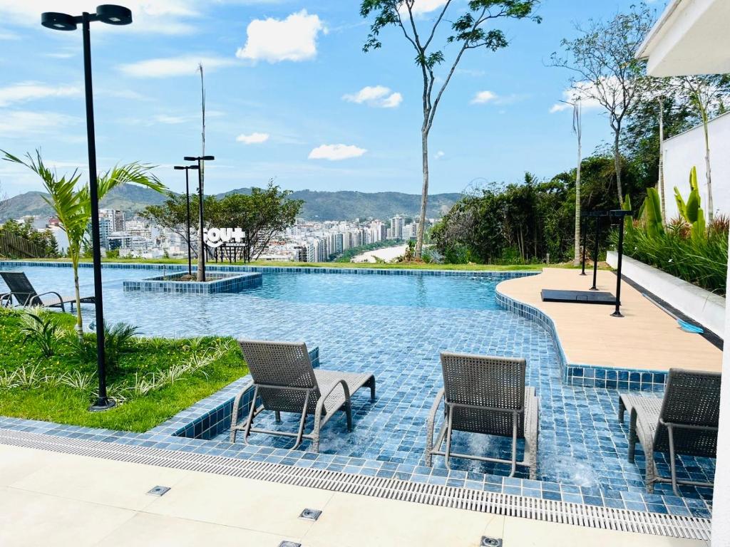 Bazén v ubytování Lindo Studio Aconchegante no Ingá nebo v jeho okolí