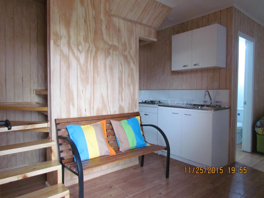 Kuchyň nebo kuchyňský kout v ubytování Cabañas Entre Parques