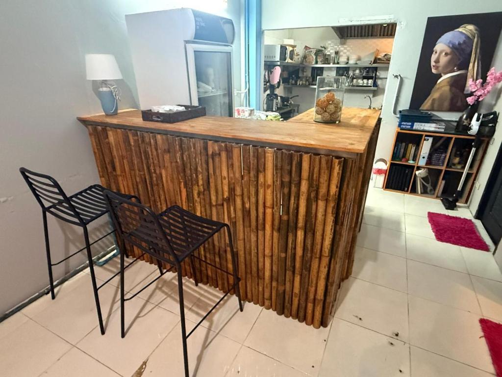 Kuchyň nebo kuchyňský kout v ubytování Alura