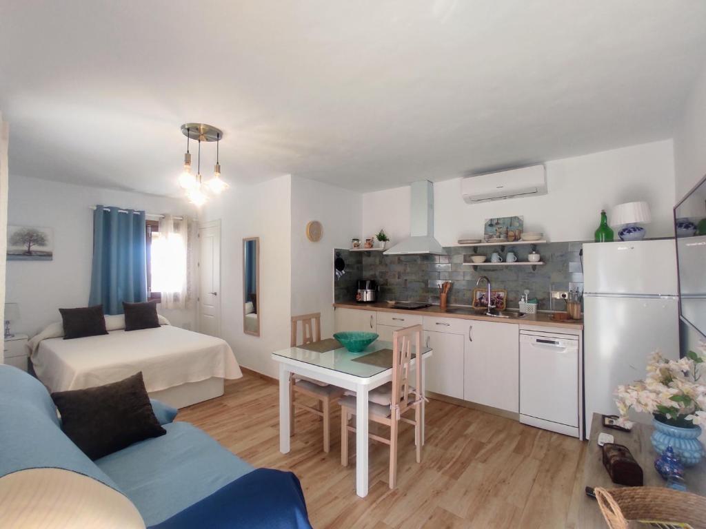 Kuchyň nebo kuchyňský kout v ubytování Estudio Azul