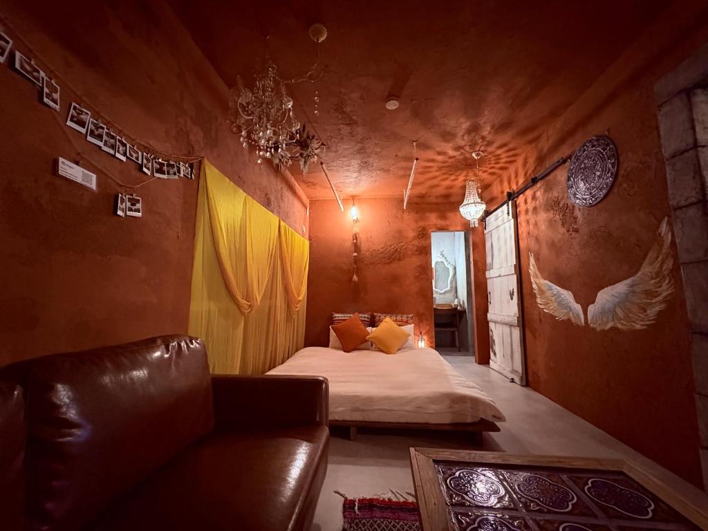 Postel nebo postele na pokoji v ubytování villa Morocco