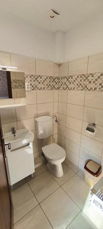 Koupelna v ubytování Joós Apartman