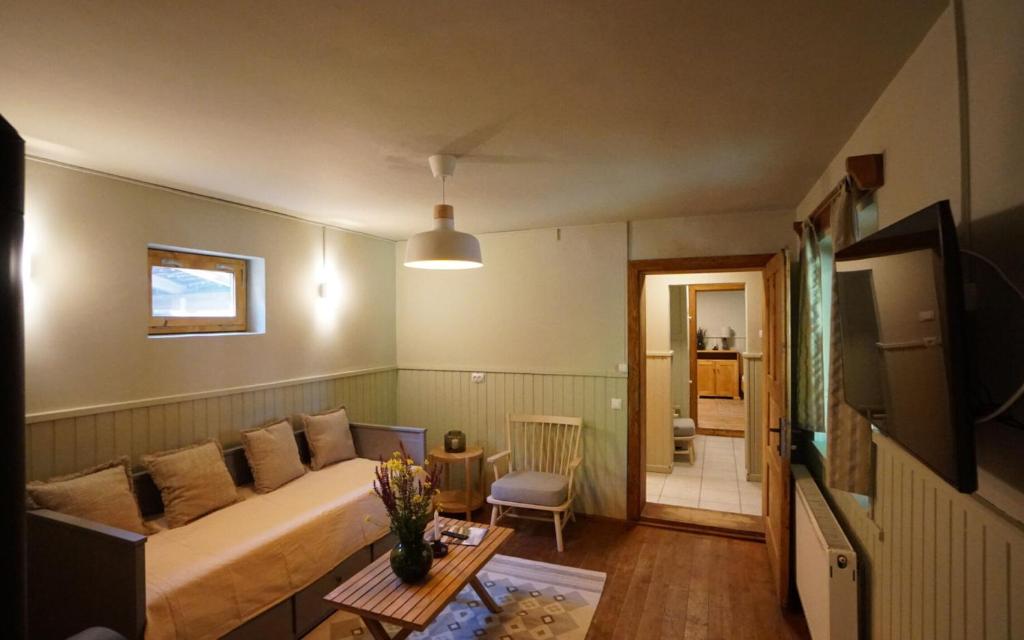 TV a/nebo společenská místnost v ubytování Valea Verde Retreat Transilvania