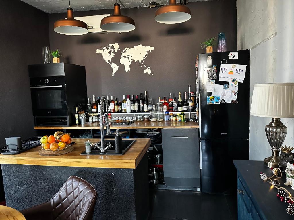Nápoje v ubytování Penthouse studio Lola New Belgrade