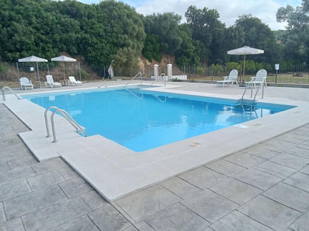 Bazén v ubytování Hostal San Luis nebo v jeho okolí