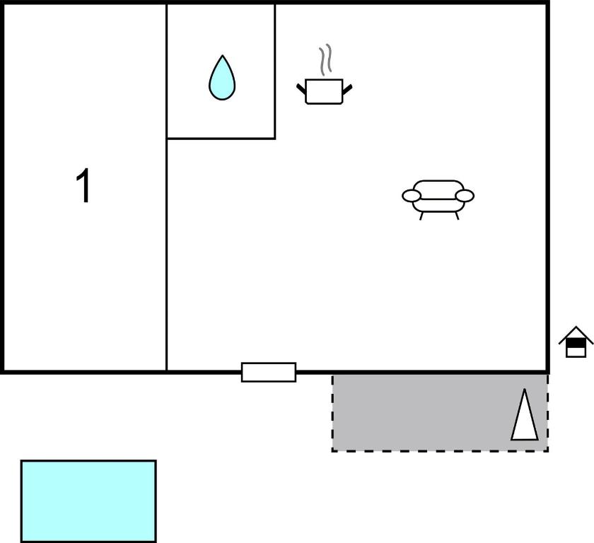 The floor plan of Bilocale