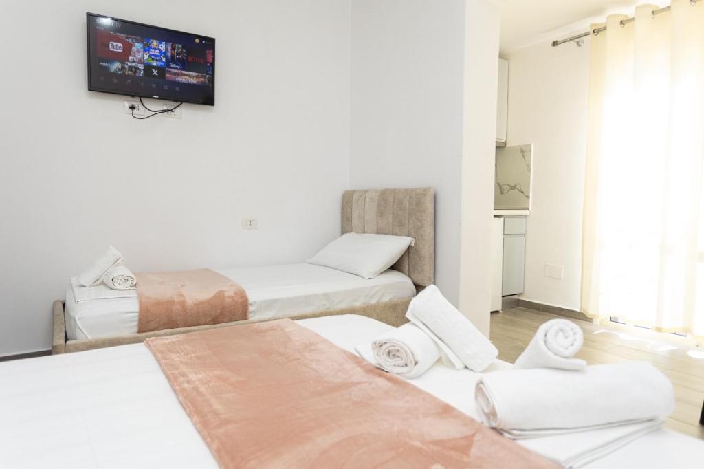 Letto o letti in una camera di Belka Studios
