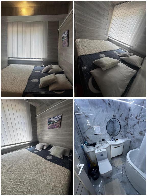 En eller flere senge i et værelse på Suites Chisinau