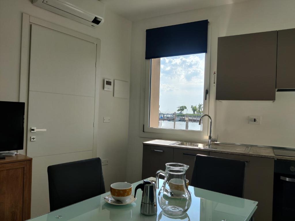 Kuchyň nebo kuchyňský kout v ubytování Ca' Otto Velieri