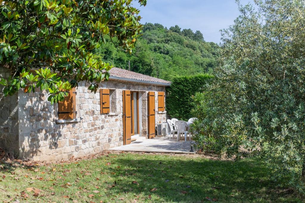 Zahrada ubytování Les Sources Gîte calabert