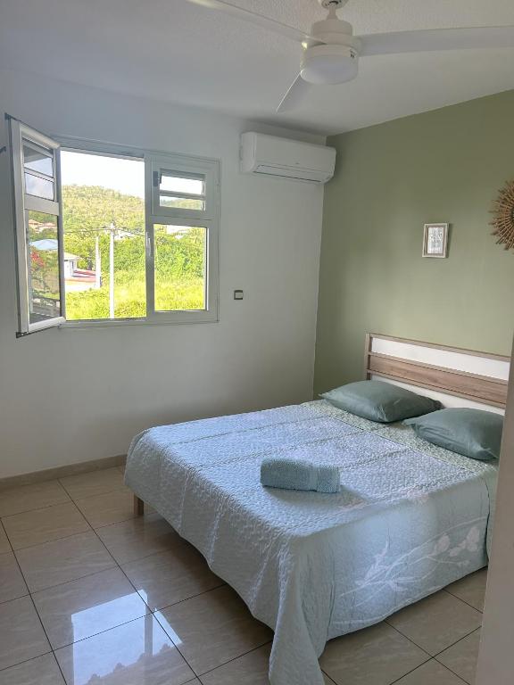 Postel nebo postele na pokoji v ubytování SUNNY Trois Ilets avec piscine, plage