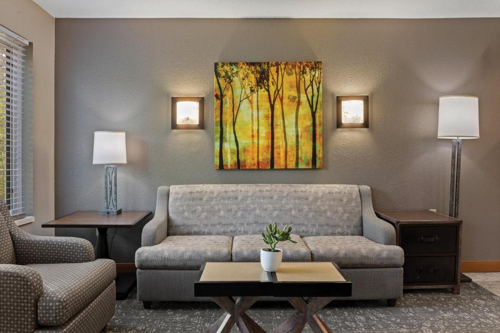 Posezení v ubytování WorldMark Canmore-Banff