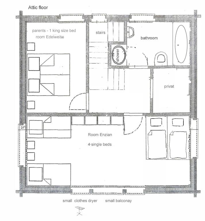Půdorys ubytování Chalet Matterhornsicht
