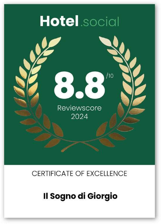 Certifikát, ocenenie alebo iný dokument vystavený v ubytovaní Il Sogno di Giorgio