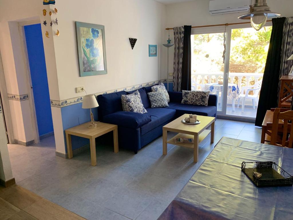 Χώρος καθιστικού στο APT Pujolets, a 2 passi dalla spiaggia