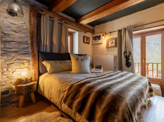 Postel nebo postele na pokoji v ubytování chalet Sestriere