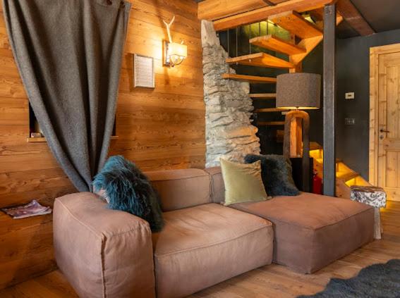 Posezení v ubytování chalet Sestriere