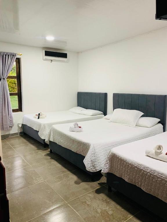 Postel nebo postele na pokoji v ubytování Hotel Luna Azul Tatacoa