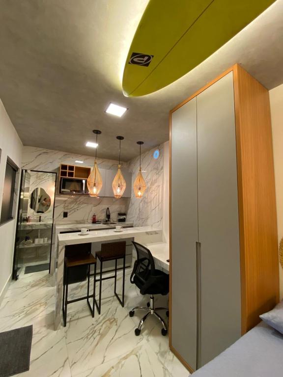 Kuchyň nebo kuchyňský kout v ubytování Casa Surf loftsparaiso