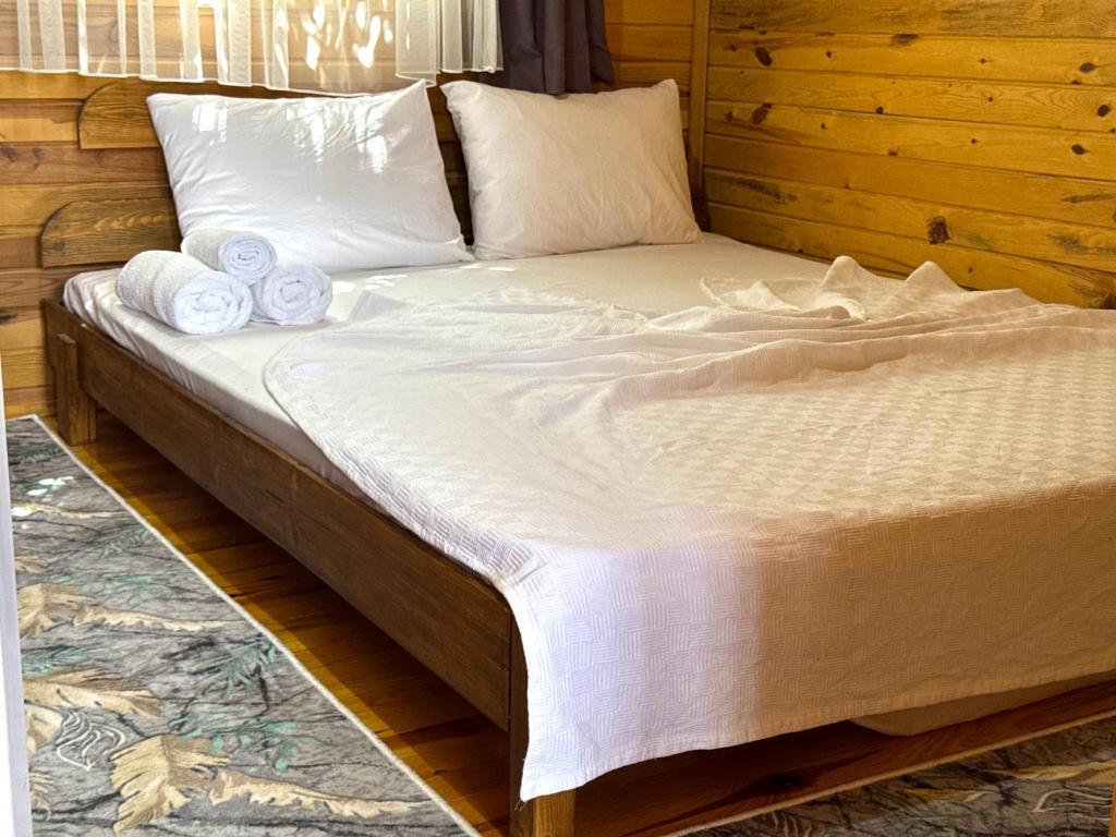 Postel nebo postele na pokoji v ubytování Venüs Gold Bungalov Adrasan