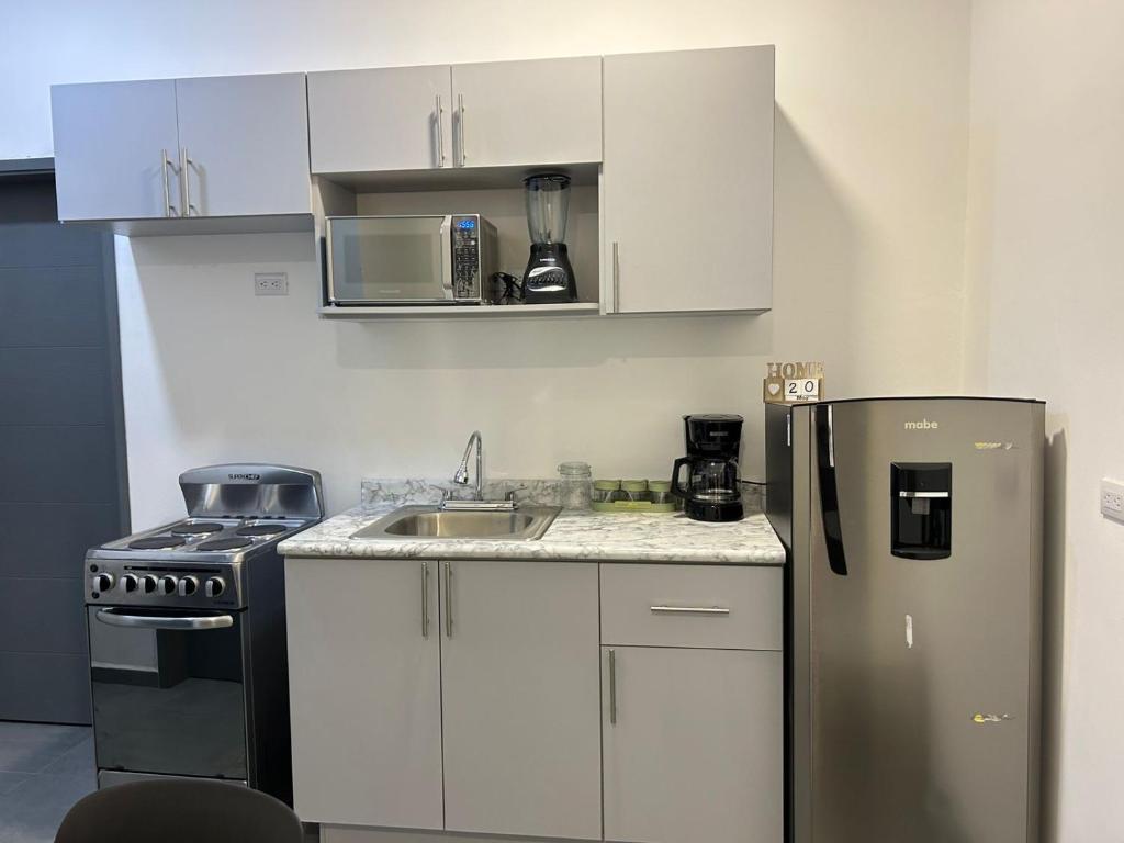Kuchyň nebo kuchyňský kout v ubytování Anturios House Apartamento 3