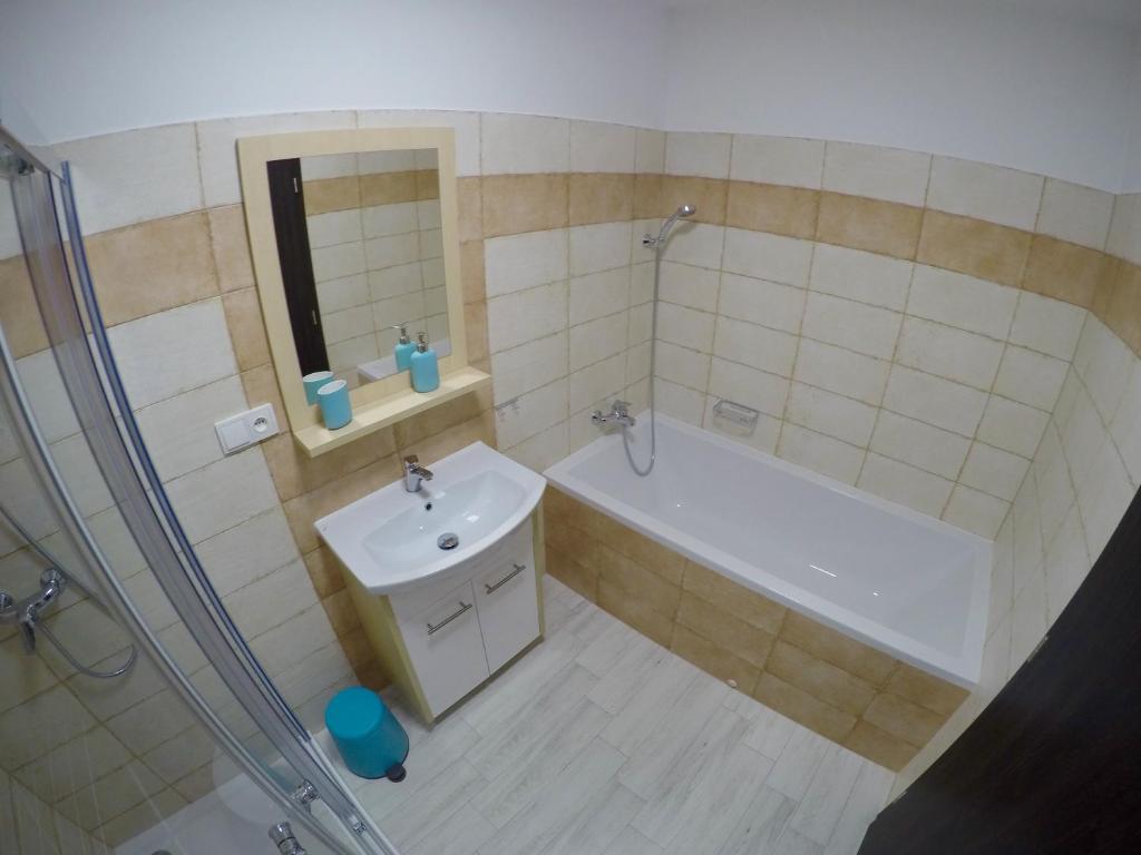 Koupelna v ubytování Apartmány ROSE Lednice