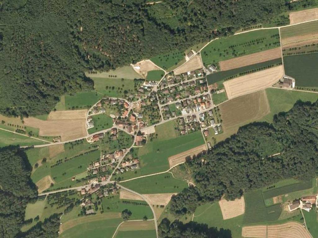 Letecký snímek ubytování B&B Hersberg