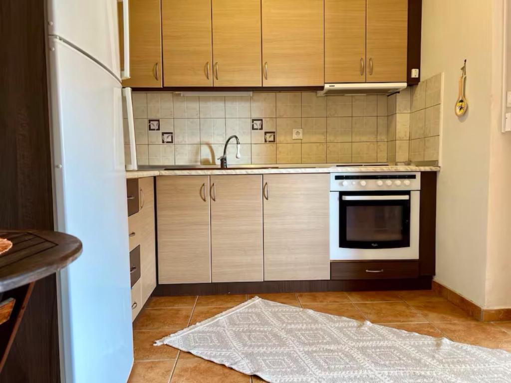Kuchyň nebo kuchyňský kout v ubytování Holihome Beach Toroni