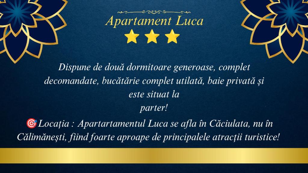 Certifikát, hodnocení, plakát nebo jiný dokument vystavený v ubytování Apartament Luca