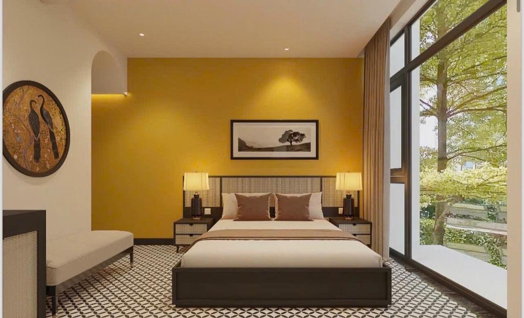 Grand Central Hotel- Vinhomes Ocean Park 3 - Deluxe Tweepersoonskamer Met Uitzicht Op Zee