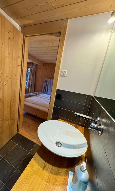 Koupelna v ubytování Le Hameau des Biquettes