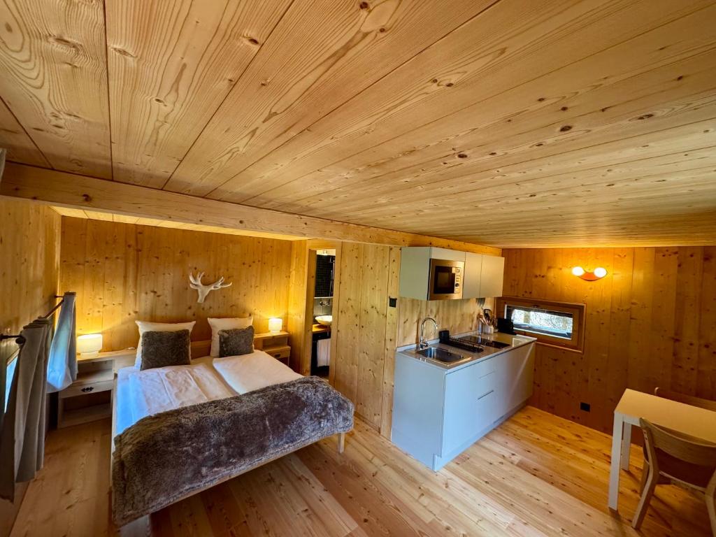 Postel nebo postele na pokoji v ubytování Le Hameau des Biquettes