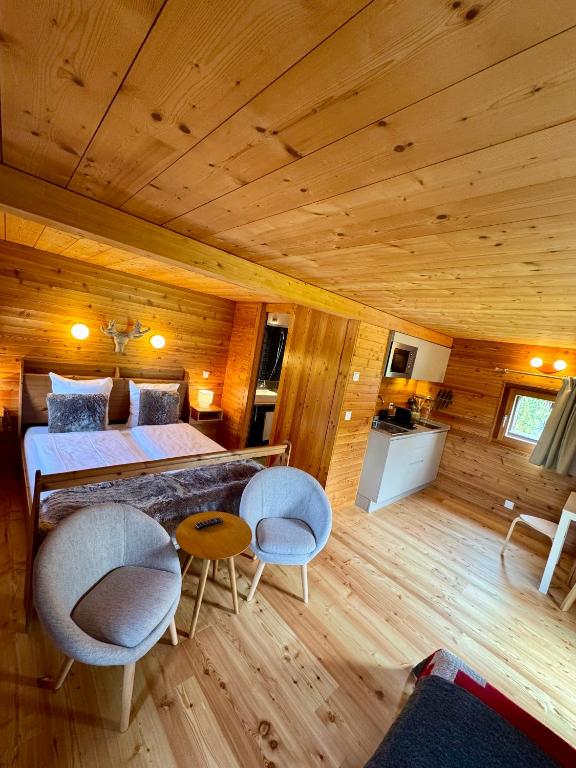 Postel nebo postele na pokoji v ubytování Le Hameau des Biquettes