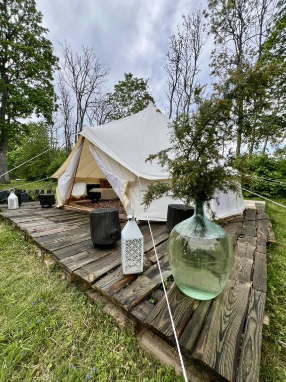 Zahrada ubytování Muhu Leeni Glamping