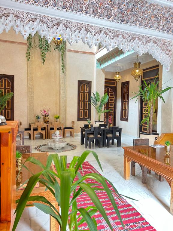 Posezení v ubytování Riad Alice Terrace & Spa