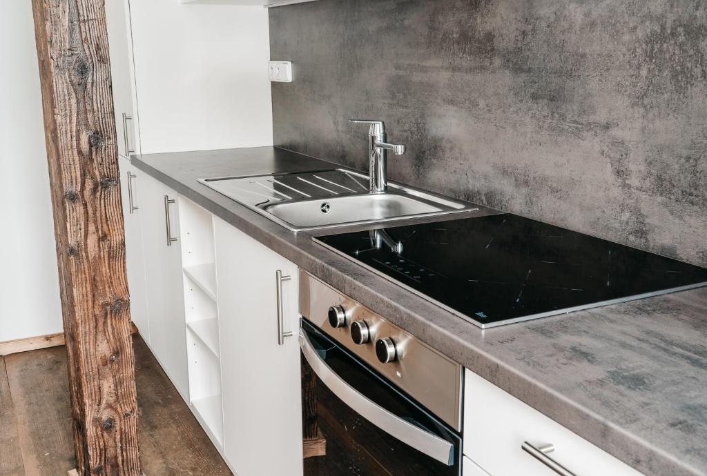 Köök või kööginurk majutusasutuses Apartmány 511